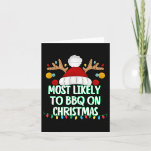 Carte Très Probable De Barbecue Sur Noël Drôle Correspon