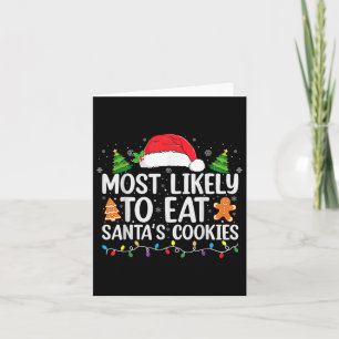 Carte Très Probable De Manger Santas Cookies Famille De