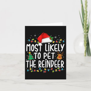 Carte Très Probable De Pet La Famille De Noël Reindeer P