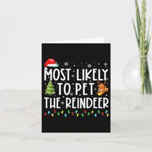 Carte Très Probable De Pet Le Reindeer Amusant Noël 1