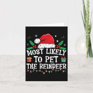 Carte Très Probable De Pet Le Reindeer Fun Noël