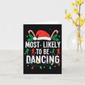 Carte Très Probablement Danser Danseuse De Noël Drôle X (Fleur jaune)