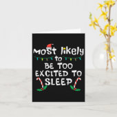 Carte Très Probablement Excité À Dormir Noël Famille De (Fleur jaune)