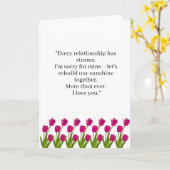 Carte Très Relation Affronte Tempêtes Citation d'Amour (Fleur jaune)