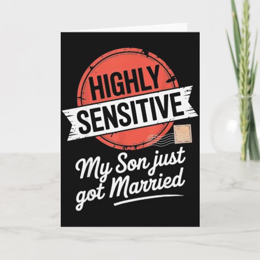 Carte Très sensible, mon fils vient de se marier (Devant)