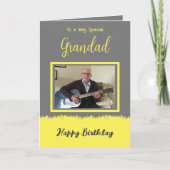 Carte Très spécial Grand anniversaire heureux gris jaune (Devant)