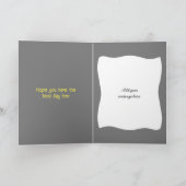 Carte Très spécial Grand anniversaire heureux gris jaune (Intérieur)