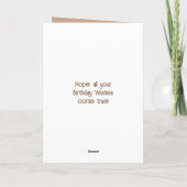 Carte Très spécial Grand heureux anniversaire brun (Dos)