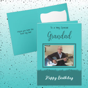 Carte Très spécial Grand'heureux anniversaire turquoise