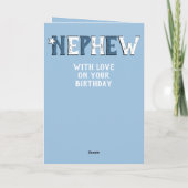 Carte Très spécial neveu brun bleu photo anniversaire (Dos)