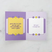 Carte Très spéciale soeur ajouter nom photo violet (Intérieur)