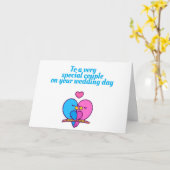 CARTE **TRÈS SPÉCIAUX AMATEURS** LE **JOUR DU MARIAGE" (Fleur jaune)