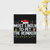 Carte Très Susceptible De Caresser Le Renne Drôle Famill (Fleur jaune)