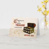 Carte Trésor de pirate Gotcha Day, Garçon (Fleur jaune)