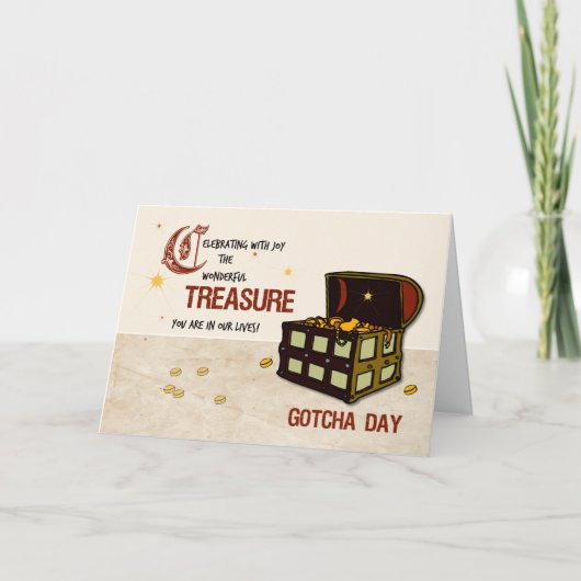 Carte Trésor de pirate Gotcha Day, Garçon (Devant)