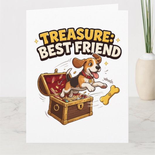 Carte Trésor Meilleur Ami Beagle (Devant)