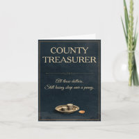 Trésorier de comté drôle Félicitations Penny Humou