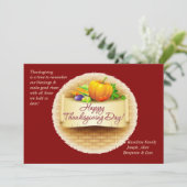 Carte Tressée de Thanksgiving (Debout devant)