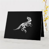 Carte TRex Skeleton Lazy Halloween Costume Cool Dinosaur (Fleur jaune)