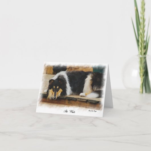Carte Tri Color Rough Collie Cadeaux Art (Devant)