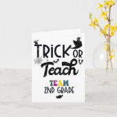 Carte Tri Ou Enseigner Halloween de 2e année Te (Fleur jaune)