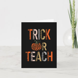 Carte Tri Ou Enseigner L'École D'Halloween Classe Automn