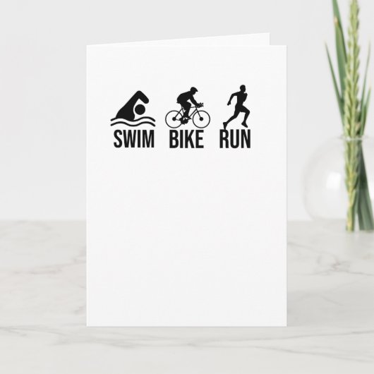 Carte Triathlète Cadeaux Endurance Sports Triathlon Love (Devant)