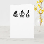 Carte Triathlète Cadeaux Endurance Sports Triathlon Love (Fleur jaune)