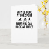 Carte Triathlon Cadeaux Endurance Sports Triathlon Lover (Fleur jaune)