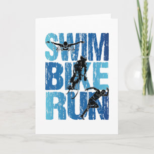 Carte Triathlon - Course à vélo de natation