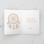 Carte Tribal Dreamcatcher Boho Avoir un bébé (Intérieur)