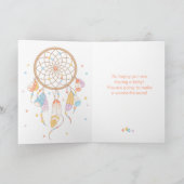 Carte Tribal Dreamcatcher Boho ayant bébé pourpre 2 (Intérieur)