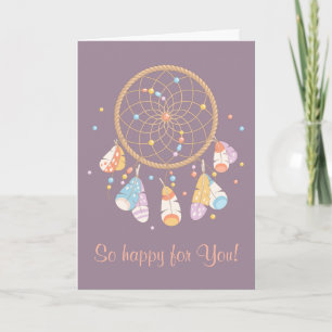 Carte Tribal Dreamcatcher Boho Purple Avoir bébé
