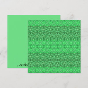 Carte Tribal Tropical Wavy Green Lines Art géométrique