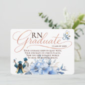 Carte Tribut sentimental de fin d'études d'infirmière (Debout devant)