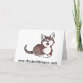 Carte Triceratops bleu (Dos)