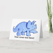 Carte Triceratops bleu (Devant)