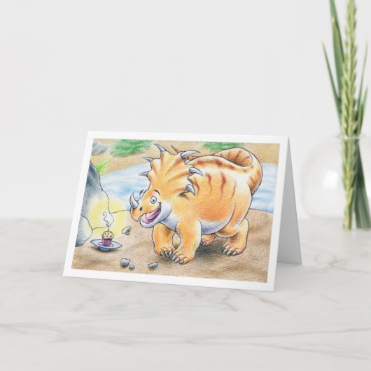 Carte Triceratops d'anniversaire (Devant)
