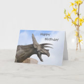 Carte Tricératops Dinosaur (Fleur jaune)