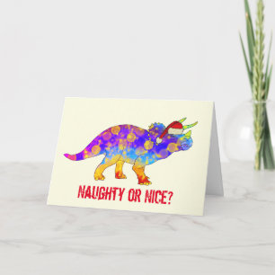 Carte Triceratops Drôle Citation Vilain Dinosaure Festif