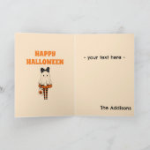 Carte Trick de fantôme mignon ou traiter l'Halloween d'o (Intérieur)