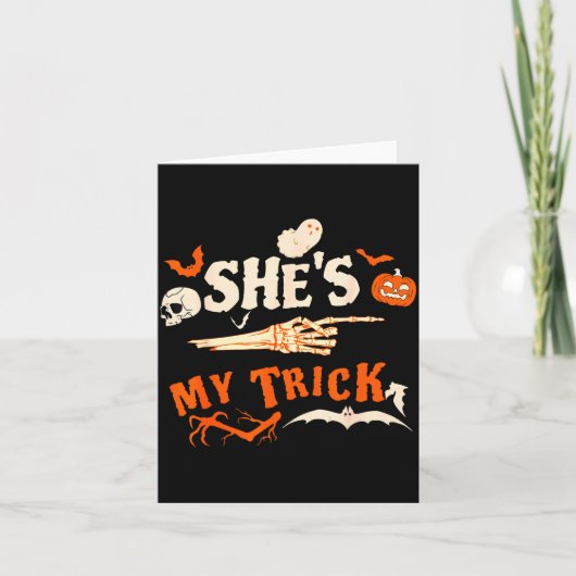 Carte Trick Funny Skeleton Halloween Matching Couple (Devant)