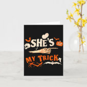Carte Trick Funny Skeleton Halloween Matching Couple (Fleur jaune)