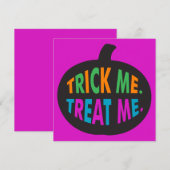 Carte Trick Me Traite, Halloween Multi-Couleur (Devant / Derrière)