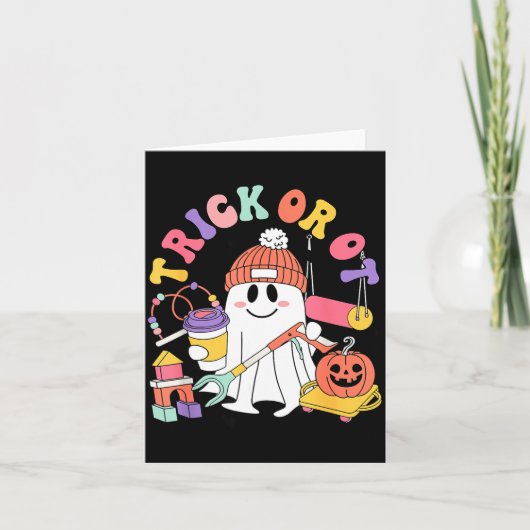 Carte Trick Or Ot Occupational Therast Ghost Halloween W (Devant)