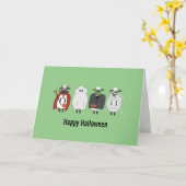 Carte Trick or Sheep (Trick or Treat déguisé en mouton) (Fleur jaune)