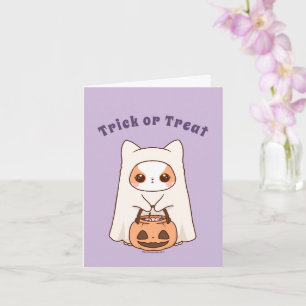Carte Trick or Treat Cute and Adorable Halloween Boo