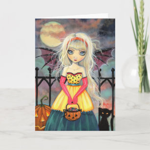 Carte Trick or Treat Cute Gothique Fairy Halloween Art