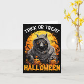 Carte Trick or treat halloween (Fleur jaune)