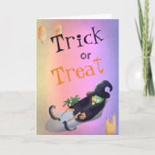 Carte Trick or Treat Joke Witch at Spa Funny Halloween (Devant)